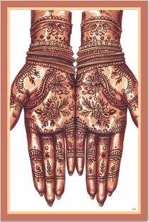 Mehndi Creations Beauty Redefined mehandi design poster-edt Paper Print