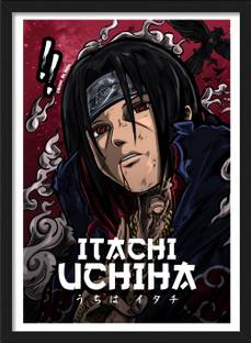 Itachi uchiha | Naruto Shipuden Artwork Framed Poster | Naruto Framed Posters & Frames Paper Print