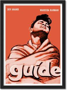 Dev Anand Guide Movie Framed Poster For Room & Office (10 Inch X 13 Inch, Framed)… Paper Print