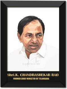 K. Chandrashekar Rao I KCR I Telangana Rashtra Samithi I TRS I Wall Frame A3 Fine Art Print