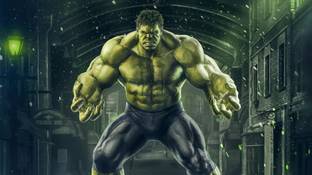 front look hulk body b uilder Fine Art Print