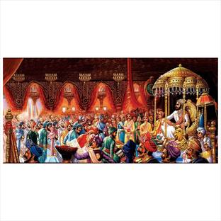 Chhatrapati Shivaji Maharaj Rajyabhishek Photo (Without Frame) Fine Art Print