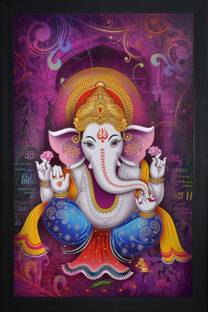 saf Ganesh Ink 20 inch x 14 inch Painting