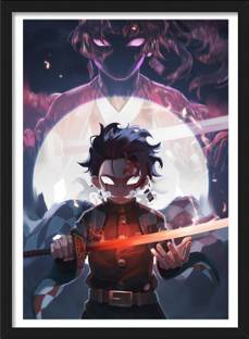 Tanjiro Kamado x Yoriichi Tsugijuni | Sun Breathing| Demon Slayer Framed Poster | Anime Framed Posters Paper Print