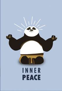 Inner Peace Panda Poster for Room & Office (13 Inch X 19 Inch, Rolled) Paper Print