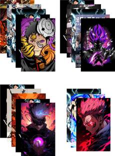 SET of 18 MIX Anime New Poster for Room & Hostel - Paper Print
