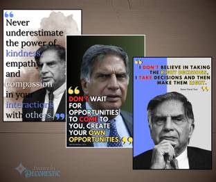 Ratan Tata Quotes Poster|| Set of 3 A4 Size Photo Paper Poster Photographic Paper