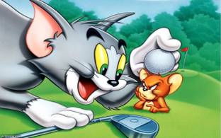 Tom And Jerry Cartoon Characters Paper Print on fine art paper 13x19 Fine Art Print
