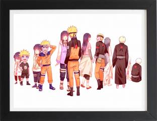 Naruto Uzumaki x Hinata Hyuga | Naruto Shippuden Framed posters | Anime Frames | Landscape Paper Print