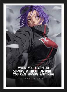 Konan x Akatsuki Words | Naruto Framed posters | Anime Frames Paper Print