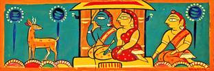 Self Adhesive UV Coated High Resolution Vinyl Print- Ram Sita & Lakshman – P645 Fine Art Print