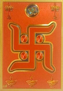 gold foil embossed swastik photo (2.4 x 3.4) Photographic Paper