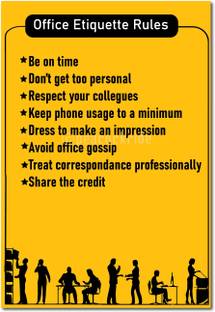 Office Etiquette Rules I Office I Factory I Wall Poster A4 Fine Art Print
