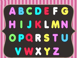 Abcd alphabet chart Poster Multicolor Photo Paper Print Poster Photographic Paper