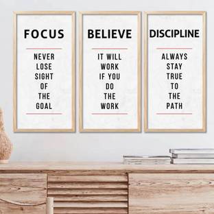Motivational Quote Wall Poster for Kids Room & Home Decor - Inspirational Poster for Living Room Bedroom Study Room /School/ Library/ gym/ yoga- wall decoration (set of 3) Paper Print