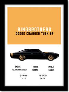 Ringbrothers Dodge Charger Tusk 1969 Supercar Framed Poster For Room Office Home Decor Wall Painting Wallpaper Gift Item Paper Print