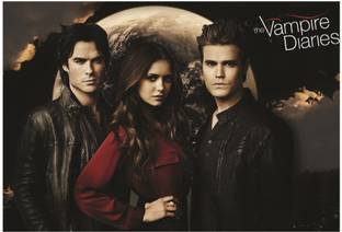 The Vampire Diaries TV Series Elena Stefan Damon Wall Poster A3 Size Photographic Paper
