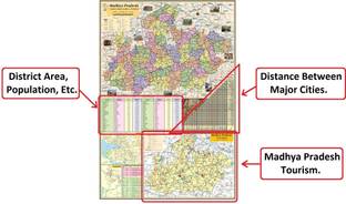 (Pack of 2) MADHYA PRADESH MAP and INDIA MAP. Both Map Size : 100x70 Centimeter (40"x28" inch). With Important Fact and Figure. Ideal Map For Aspirant of UPSC , PCS , SSC , RAILWAY Exam and Other Competitive Exam. Updated Map. Paper Print
