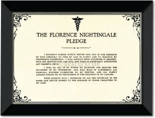 The Florence Nightingale Pledge I Doctor l Wall Poster A4 Fine Art Print