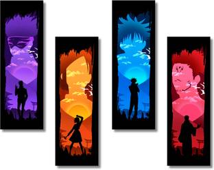 Pack of 4 Jujutsu kaisen Anime Poster, Satoro gojo Poster, sukuna Poster, Nobara poster Fine Art Print
