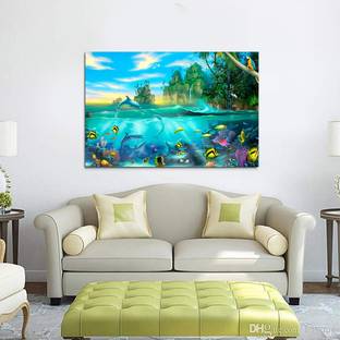 Vinyl Fish Poster scenery wallpaper poster 24x36 inch 3D Poster
