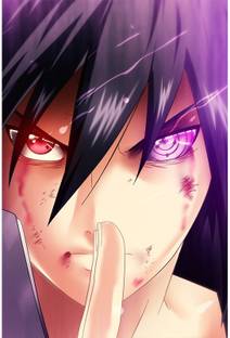 Sasuke Rinegan wall poster adhesive on back REDCLOUD Paper Print