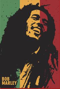 Bob Marley Pop Art Poster for Room & Office (13 Inch X 19 Inch, Rolled) Paper Print