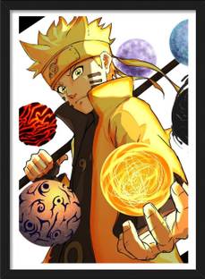 Naruto Uzumaki Nine Tails Chakra Mode | Naruto Framed posters | Anime Frames Paper Print