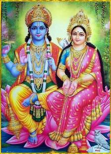 laxmi vishnu 4 poster on fine art paper 13x19 Fine Art Print