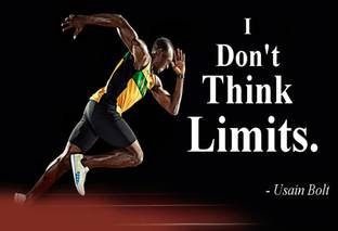 Usain Bolt Quotes (ii) Wall Poster Print on 13x19, Multicolor Paper Print