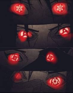 Naruto - Sharingan Eyes - A4 Poster Paper Print