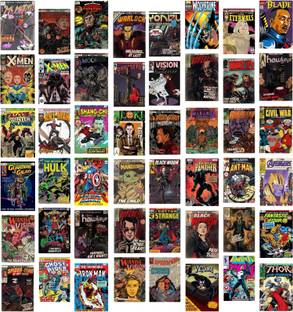 MarvelComics Wall Collage Set |50pcs + Free Tape| 4x6in Each| Aesthetic Room Decor | HD Posters Paper Print