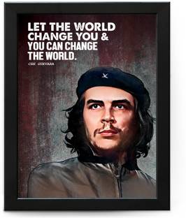 Che Guevara (Revolutionary) Inspirational and Motivational Quote Poster with Frame for Home and Offices Wall Décor, Pack of 01), Framed, Paper Print