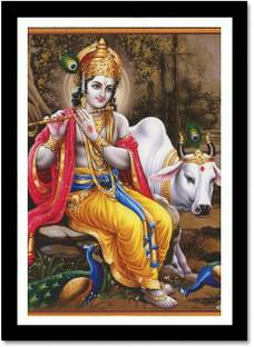 Lord Shri Krishna Poster for Room, Krishna poster for home decor Paper Print