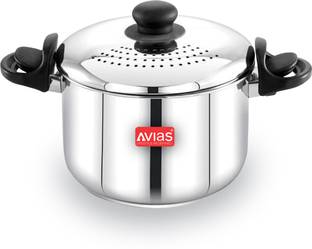 AVIAS Cookware Pasta, Noodle Strainer Pot 3.7 L ढक्कन के साथ