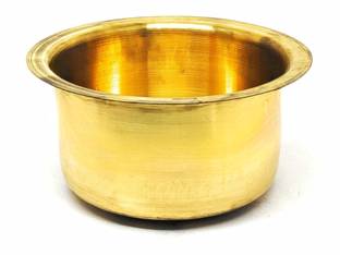 Anil Bartan Wale Pure Brass Tope,Tapeli,Patila for Tea/Milk/Water | Premium Heavy Peetal Bhagona Tope 1.5 L capacity 19 cm diameter
