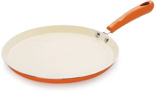 NIRLON NIRLON Ceramic Induction Dosa Tawa, 26Cm, Orange Tawa 26 cm diameter