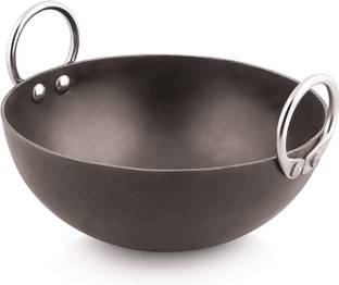 VeerEnterprises Ms (IRON) Kadhai 36 cm diameter 5 L capacity