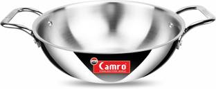 Camro Triply Artisian Kadhai (13 No) Induction Friendly Kadhai 28 cm diameter 2.6 L capacity