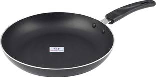 Heart Home Aluminium Non Stick Induction Base Frying Pan/Tapper Pan ,20 Cm (Black)-31_S_HHOME11738 Fry Pan 20 cm diameter 1 L capacity