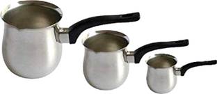 Dynore 3 Pcs Coffee Warmer Set Pot 11 cm diameter 0.25 L, 0.45 L, 0.85 L capacity