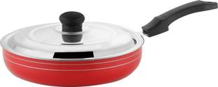 Sunmate Fry Pan Prime Non-Stick Cookware with Stainless Steel Lid – Durable & Efficient Fry Pan 24 cm diameter with Lid 2 L capacity