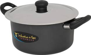 EAGLE Induction Base Cooking and Serving Pan Pot 23 cm diameter 4 L capacity with Lid