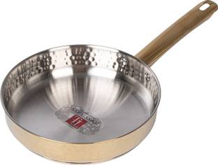 TOPSYTURVY Stainless Steel Fry Pan 20 CM Without Lid | Premium Hammer Copper PVD Fry Pan 20 cm diameter 1.5 L capacity