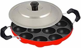UK ZONE 12 Cavities Non Stick Appam Patra with Lid and Side Handle/ kulipaniyaram pan nonstick/ appe/ aapee ka sacha/ panniyaram kadai/ Paniyarrakal/Paniyaram/Appam Pan/Appam Maker/Pan Cake/guntapongadalu pan/appam kadai/Ponganal Maker/idali Maker/idali Pan kadai/litti maker/unniyappam chatti non stick/ unniyappam chatti Paniarakkal with Lid with Lid 0.5 L capacity 24 cm diameter (Aluminium, Non-stick) Paniarakkal with Lid 0.5 L capacity 24 cm diameter