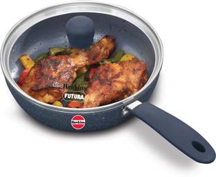 Hawkins Ceramic Nonstick Frying Pan with Glass Lid (ICF19G) Fry Pan 19 cm diameter with Lid 1.27 L capacity