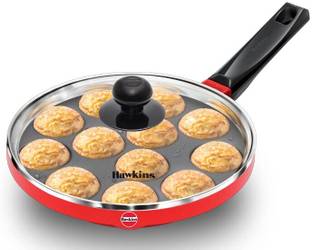 Hawkins 12 Cups Appe Pan, Paniyaram, Litti , Kuzhi Paniyaram, Ponganalu (NAPE20G) Paniarakkal with Lid 1.5 L capacity 20 cm diameter