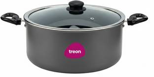 treon Non Stick Coated Aluminium Large Biriyani Pot with Lid-10 Litre-(28cm) 10 L Outer Lid Induction Bottom Pressure Cooker