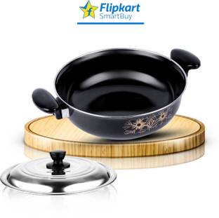 Flipkart SmartBuy Premium Non-Stick Kadhai with Lid (3.5 L) - Non-Stick Cast Iron Kadhai 27 cm diameter with Lid 3.5 L capacity