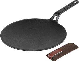 VINOD Legacy Pre Seasoned Cast Iron Roti/Chapati/Phulka Tawa with Handle,Toxin Free Tawa 26 cm diameter